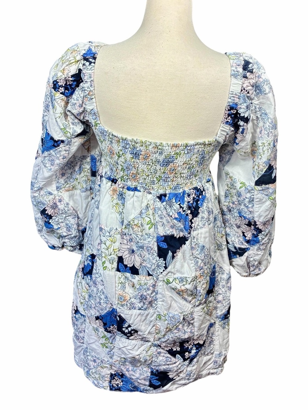 J. Crew Squareneck Cotton Voile Dress Patchwork Floral Women's Size XS - Picture 6 of 10